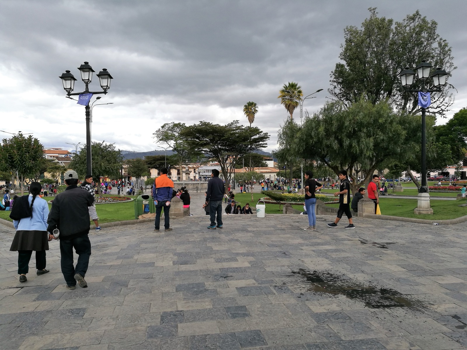The Plaza de Armas in the middle of the day